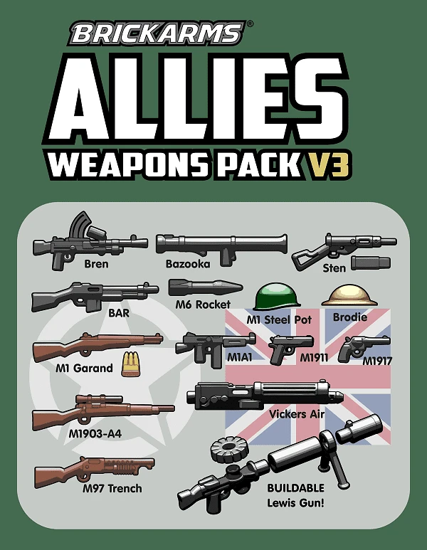 BrickArms Allies Weapons Pack V3