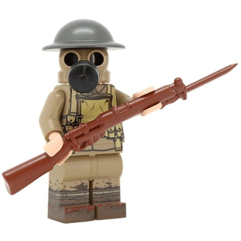 WW1 British Soldier With Gas Mask